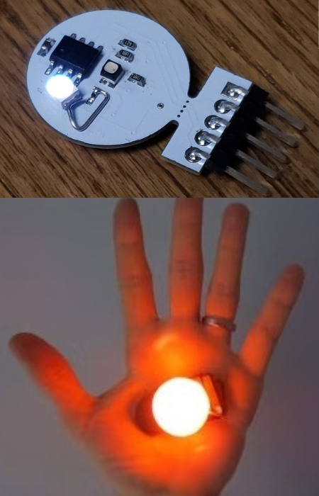 CES wearable LED lighting for jewelry powered by coin cell battery