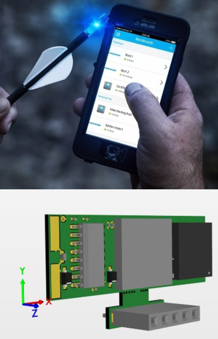 CES micro GPS arrow tracker board for locating lost arrows