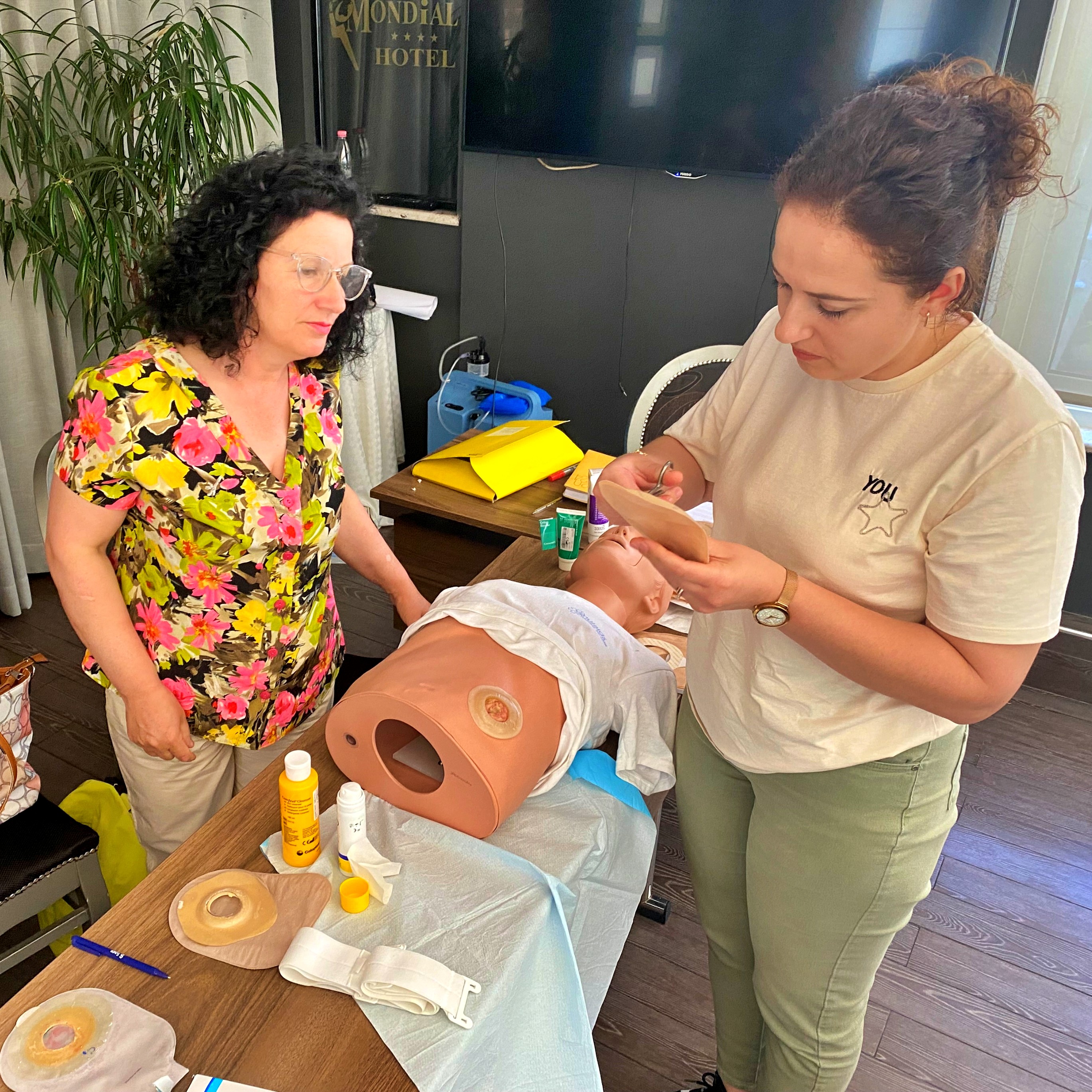 Nurses training on standard nursing procedures