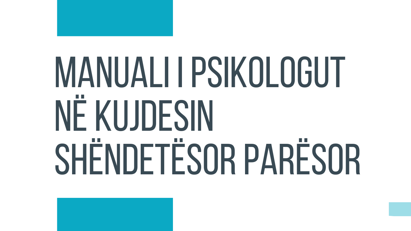 Manuali i Psikologut në KSHP