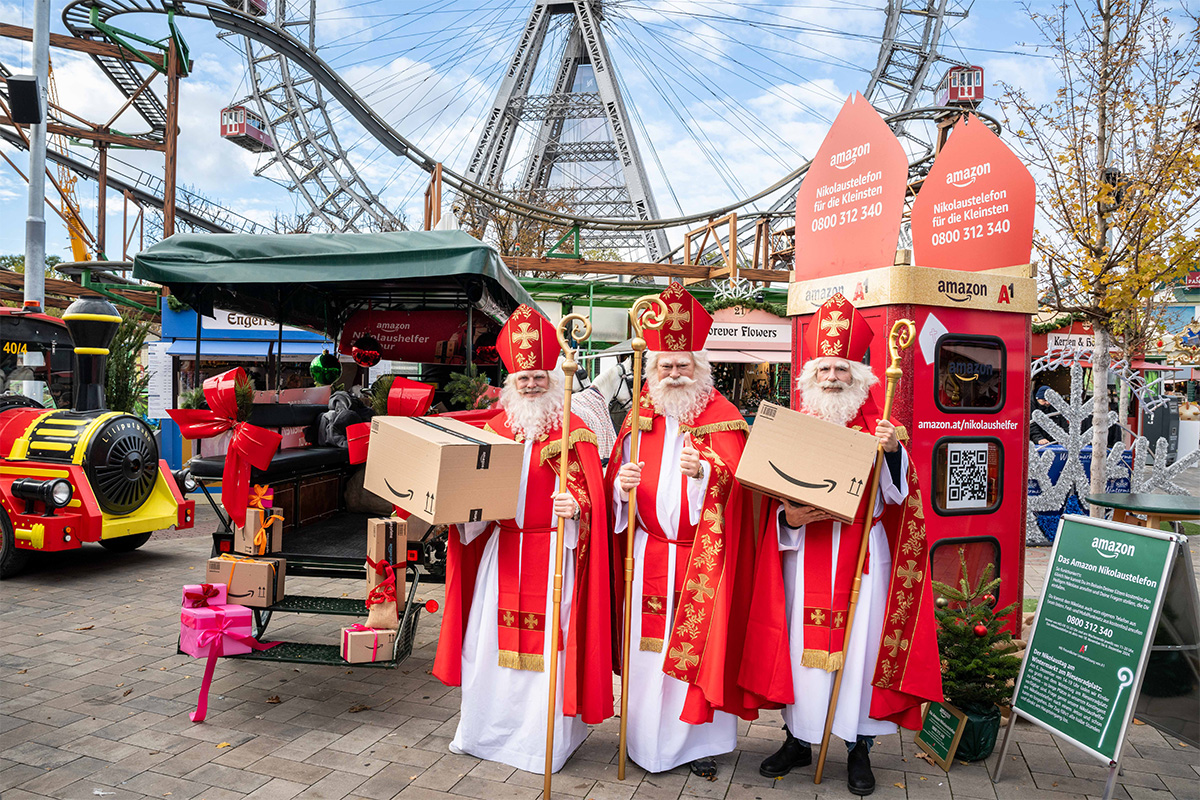 Promi Nikolaus-Helfer: Toni Polster, Skisprung-Olympiasieger Thomas Morgenstern und Kabarettist Dirk Stermann.