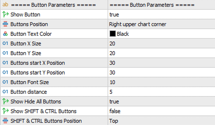 DML EA Multibuttons BASIC Button Parameters
