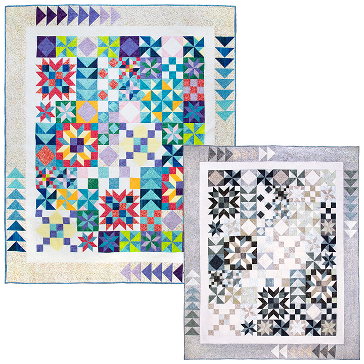 Tara Faughnan’s Roam medallion quilt is the perfect way to explore a beautiful harmony of colors and values, with a modern twist. Each round demonstrates a wide range of techniques that will build the skills of novice quilters and will be a fun play day for the experts. Techniques include traditional piecing, strip piecing and an easy no-tear paper piecing. High-quality quilter’s cotton will be used, fabric substitutions will match as closely to the photo as possible.  During this 12-month program, you will receive the pattern and fabrics necessary to complete the quilt top, including border and binding. 