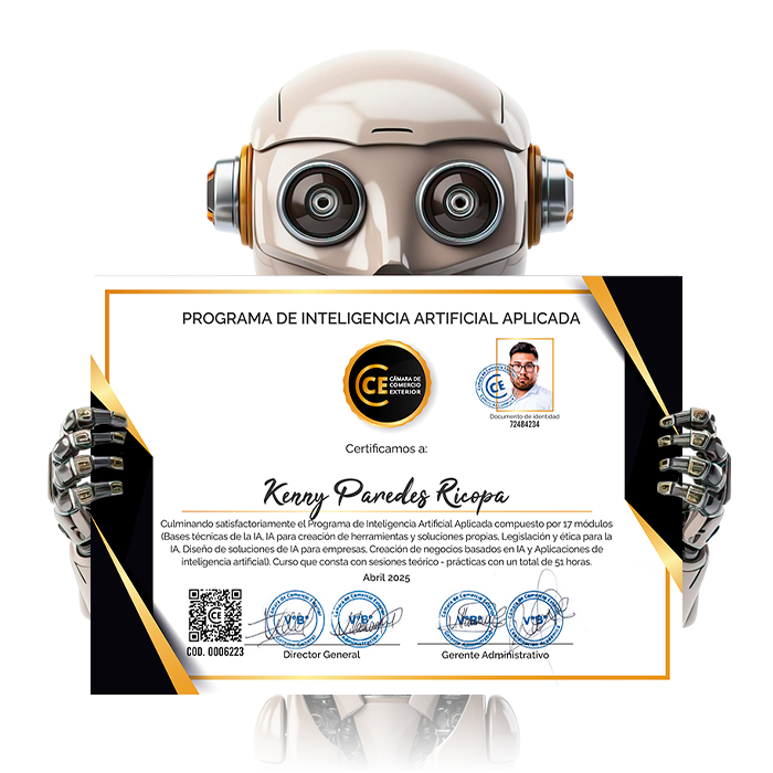 robot ia para curso de inteligencia artificial certificado de CE