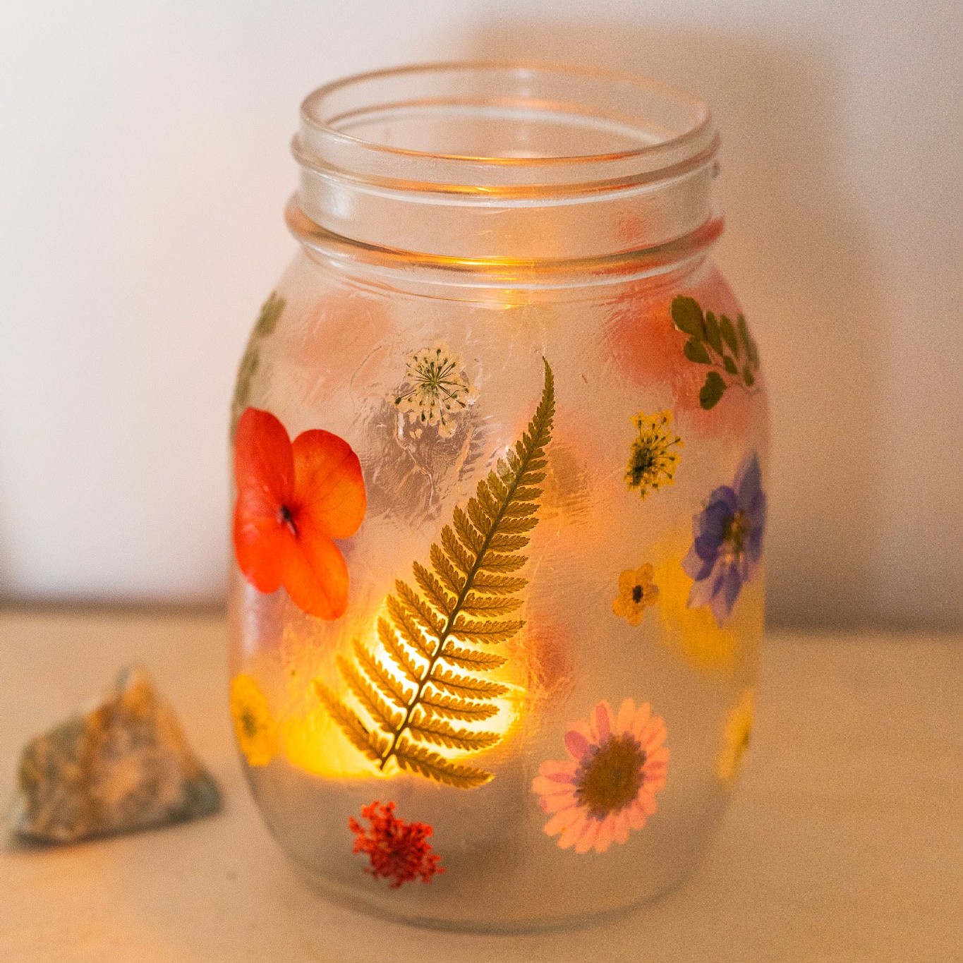 Pressed Flower Lantern