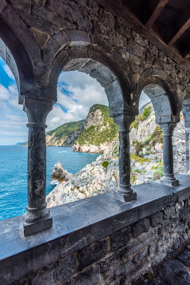 The sea, seen through the Arpaia Grotto Archs