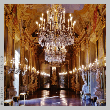 the Hall of Mirrors in Palazzo Reale (Royal Palace)