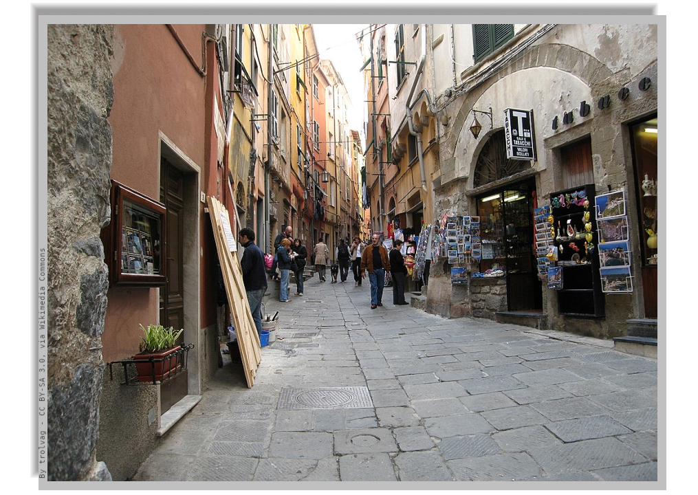Paved street in Portovenere