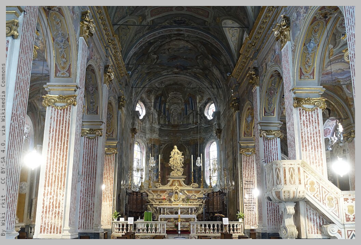 Decorated interior of Saint Mary Basilica