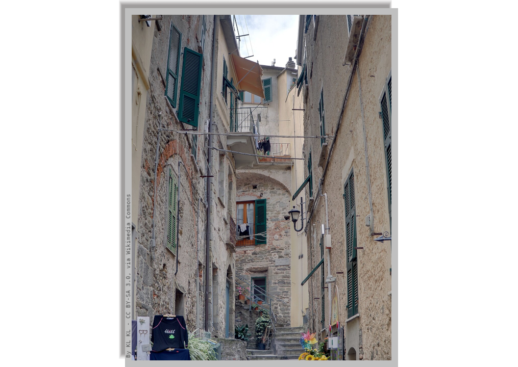 Old stone houses along an alley