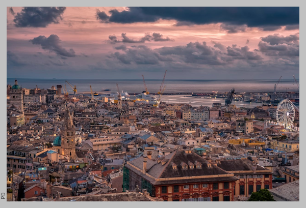 Genoa's panorama towards the Sea