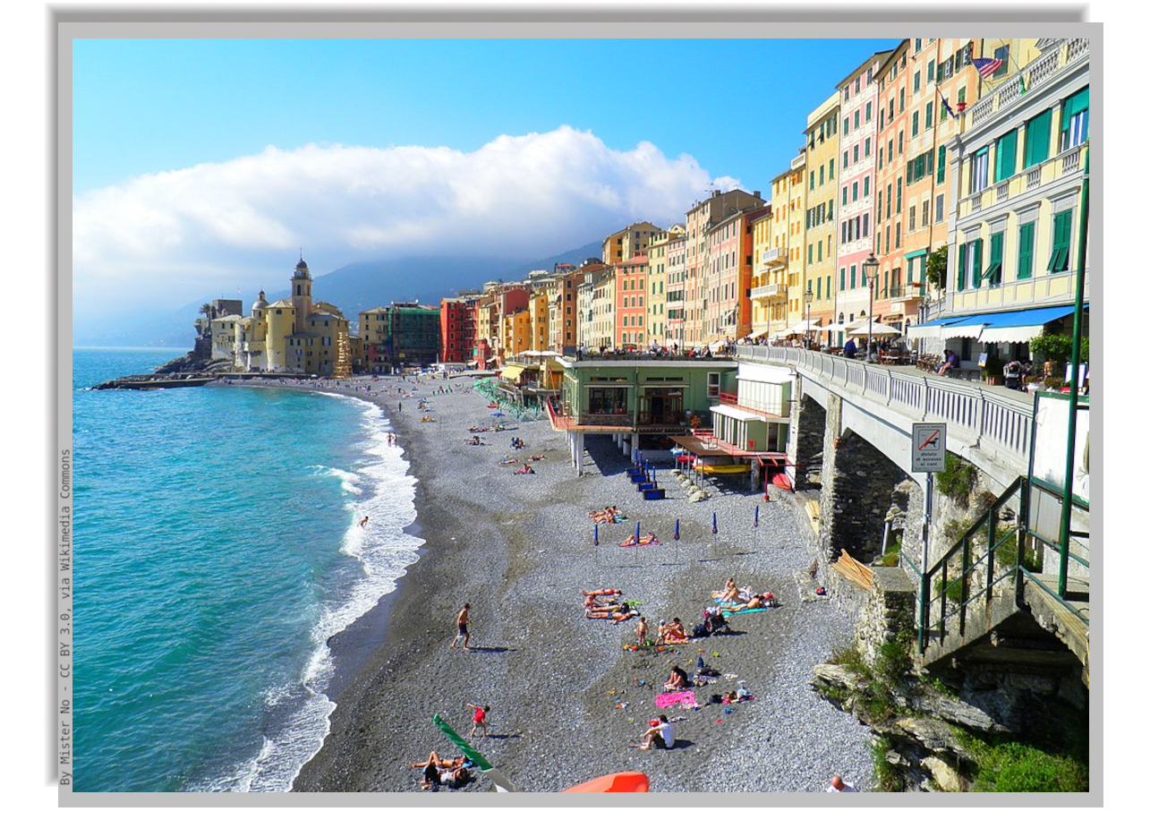 Camogli beach and shore