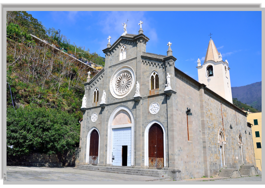 Exterior of the church of riomaggiore