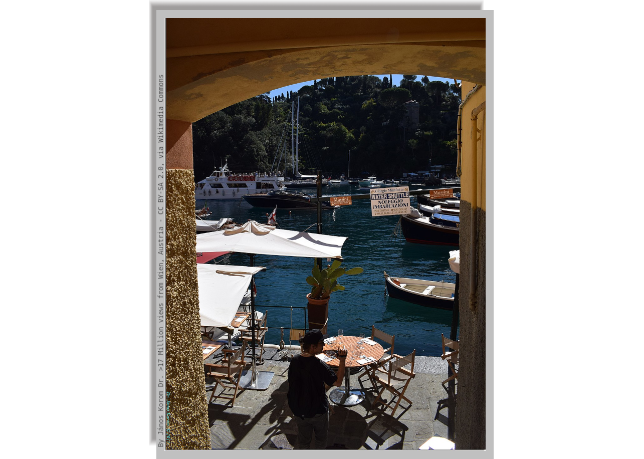 Open air section of a bar in the marina