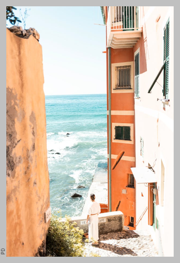View of the Sea from Genoa's coastline