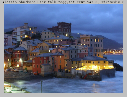 The ancient village of Boccadasse, which is now a district of Genoa