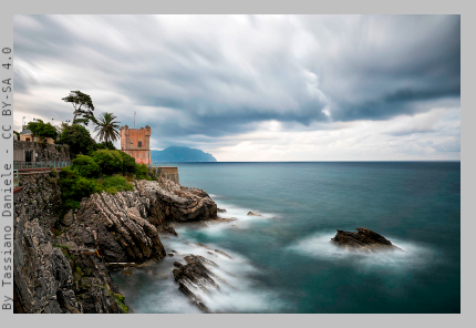 View of Nervi district coastline