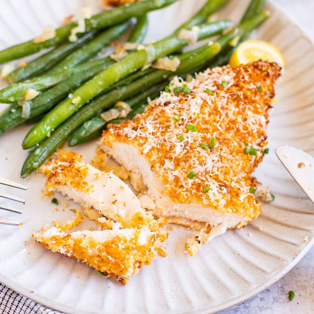 Air Fryer Parmesan Crusted Chicken