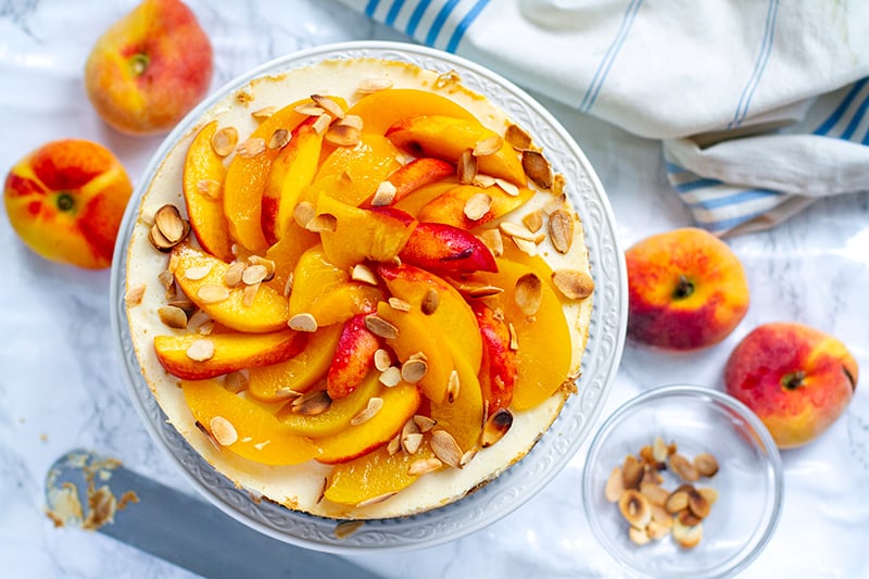 Peach Instant Pot Cheesecake 
