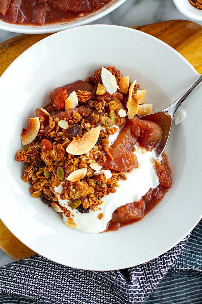 Instant Pot stewed apples in mulled wine