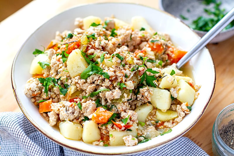 Instant Pot ground turkey and potato stew