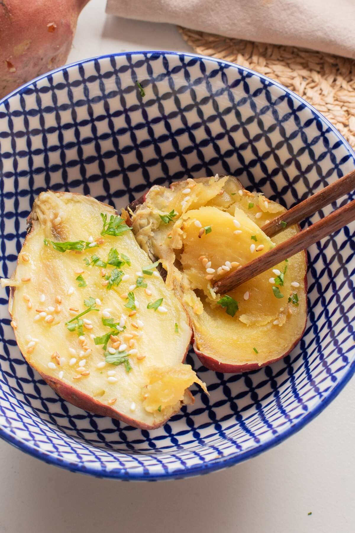 Air Fryer Japanese Sweet Potato 