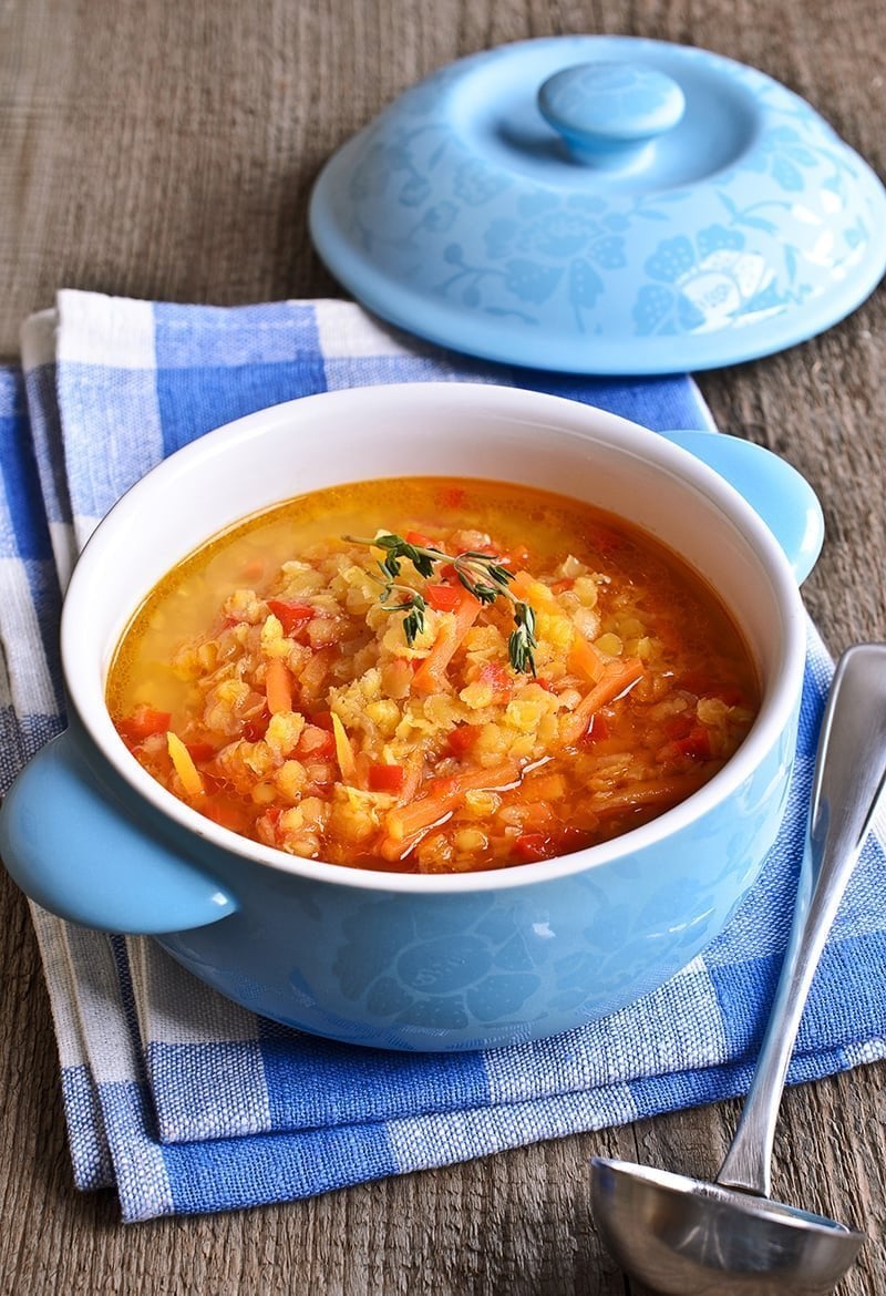 Instant Pot lentil soup
