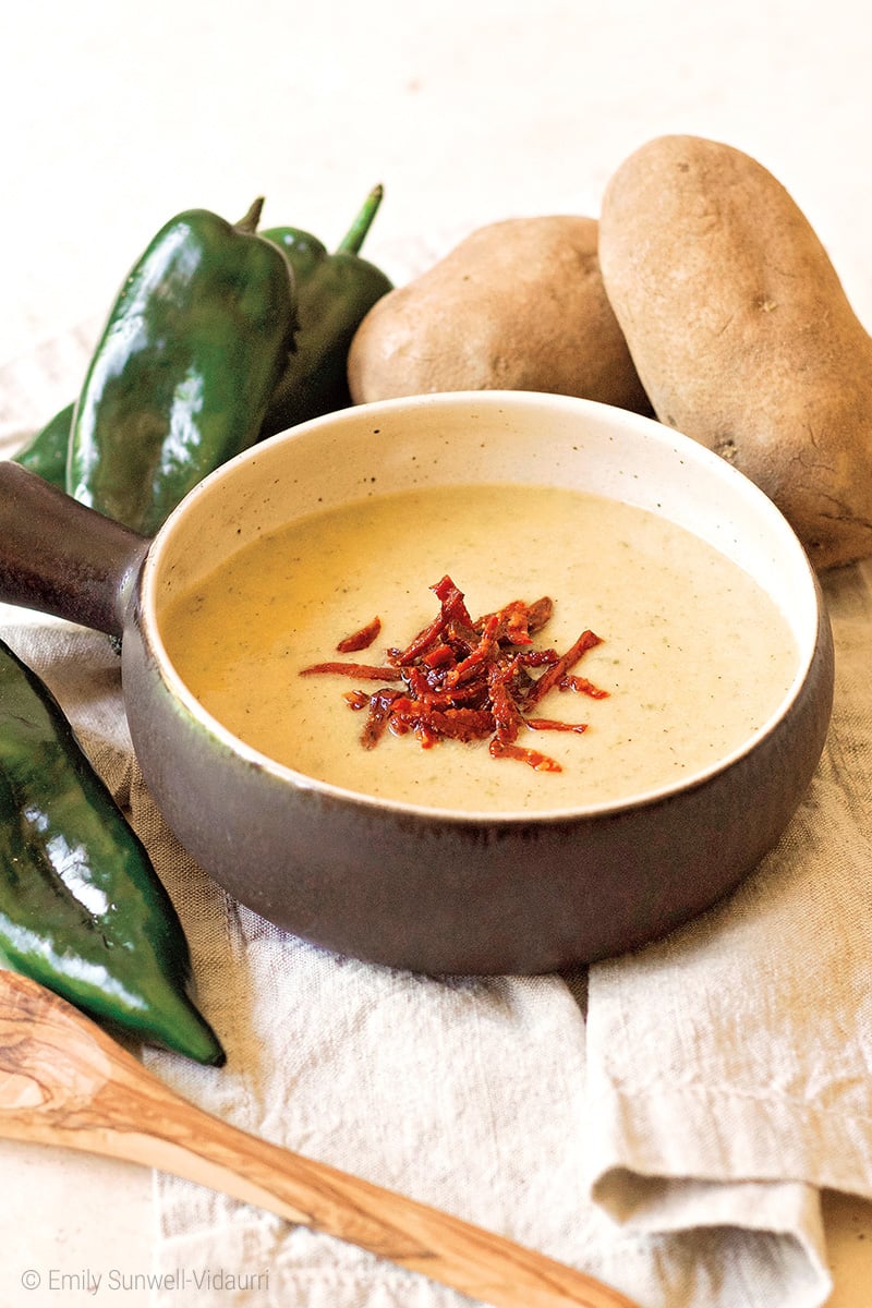 Potato Soup With Poblano Peppers