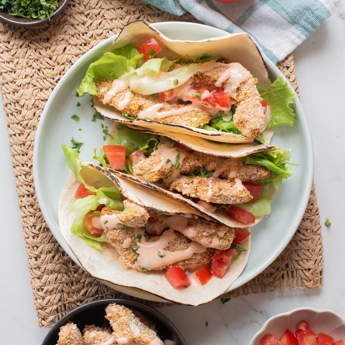 Air Fryer Avocado Tacos