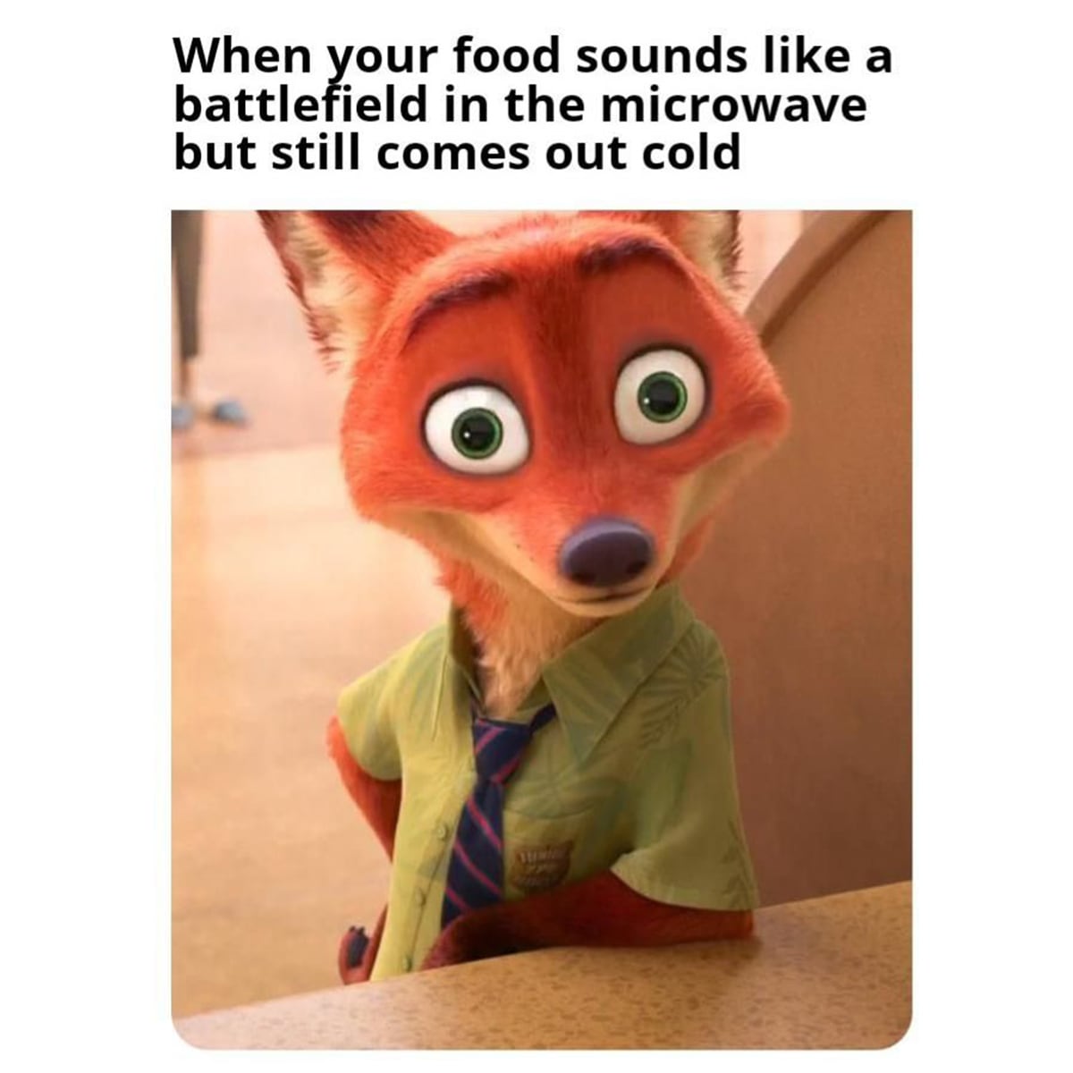 When your food sounds like a battlefield in the microwave but still comes out cold.