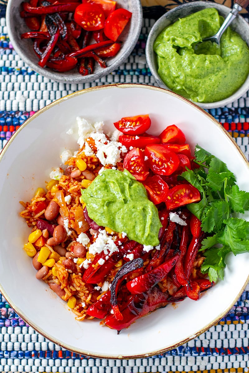 Vegetarian Burrito Rice Bowl