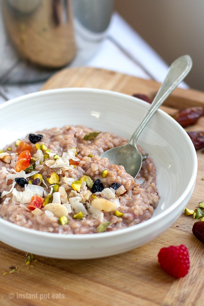Instant Pot Chai-Spiced Rice Porridge