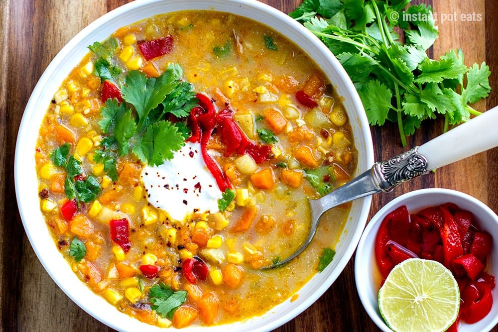 Corn Sweet Potato & Chipotle Soup 