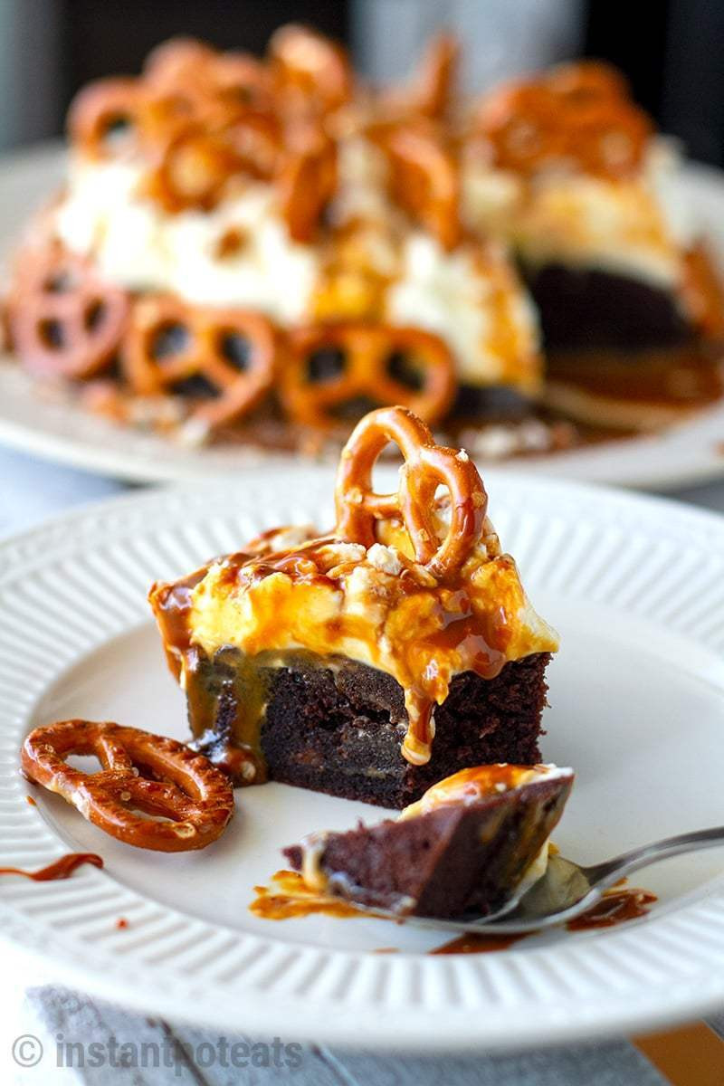 Chocolate Cake with Salted Caramel & Pretzels