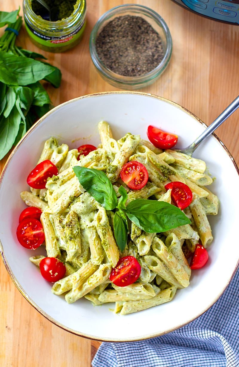 creamy pesto pasta 