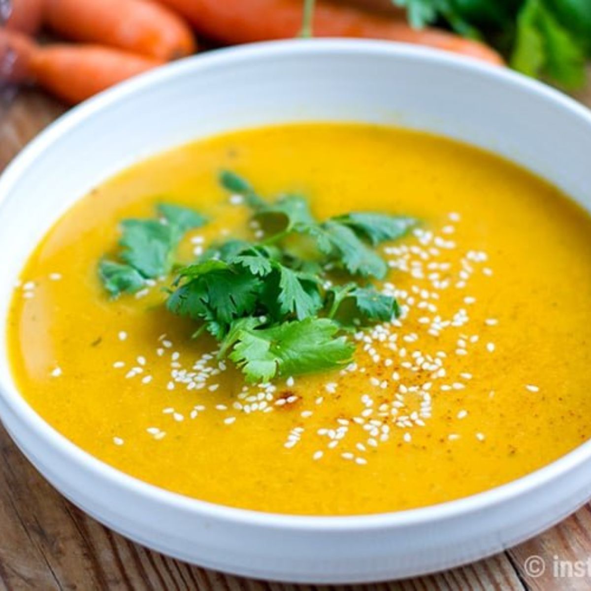 Instant Pot Carrot Soup With Lemongrass & Cilantro