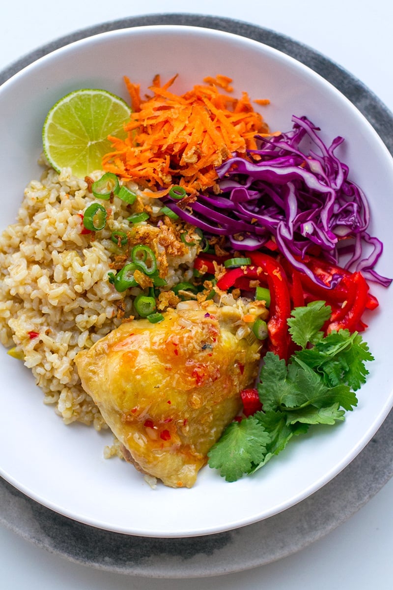 Instant Pot chicken and brown rice