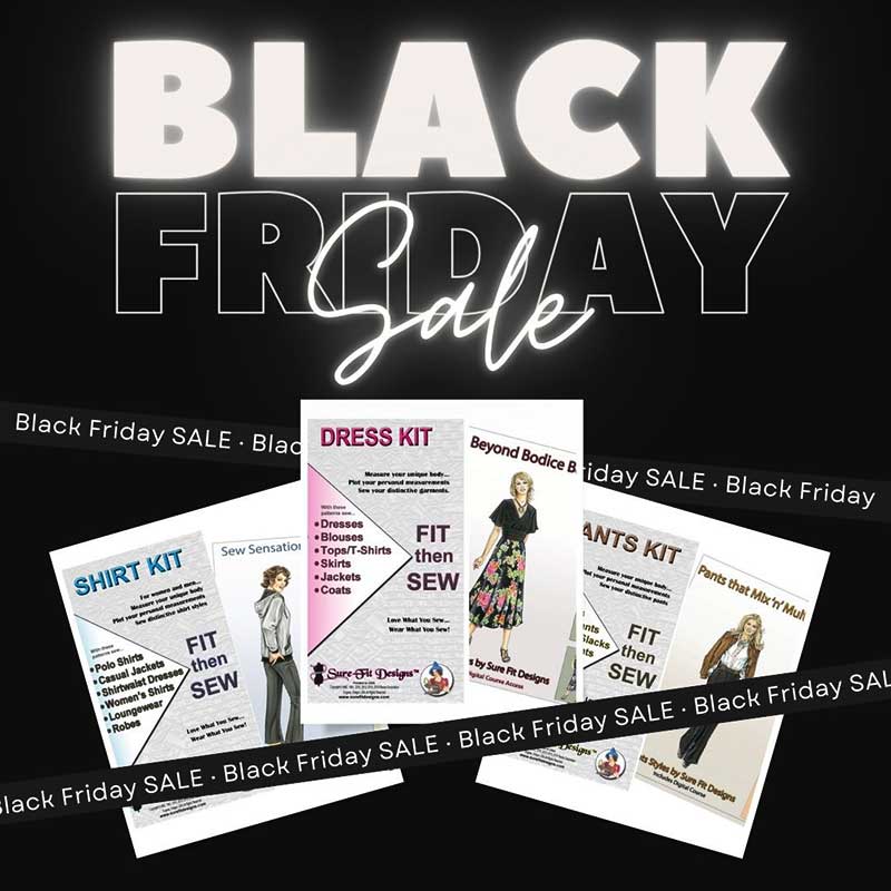 A Black Friday Sale square promotion banner with Sure Fit Designs Kits presented as being on sale