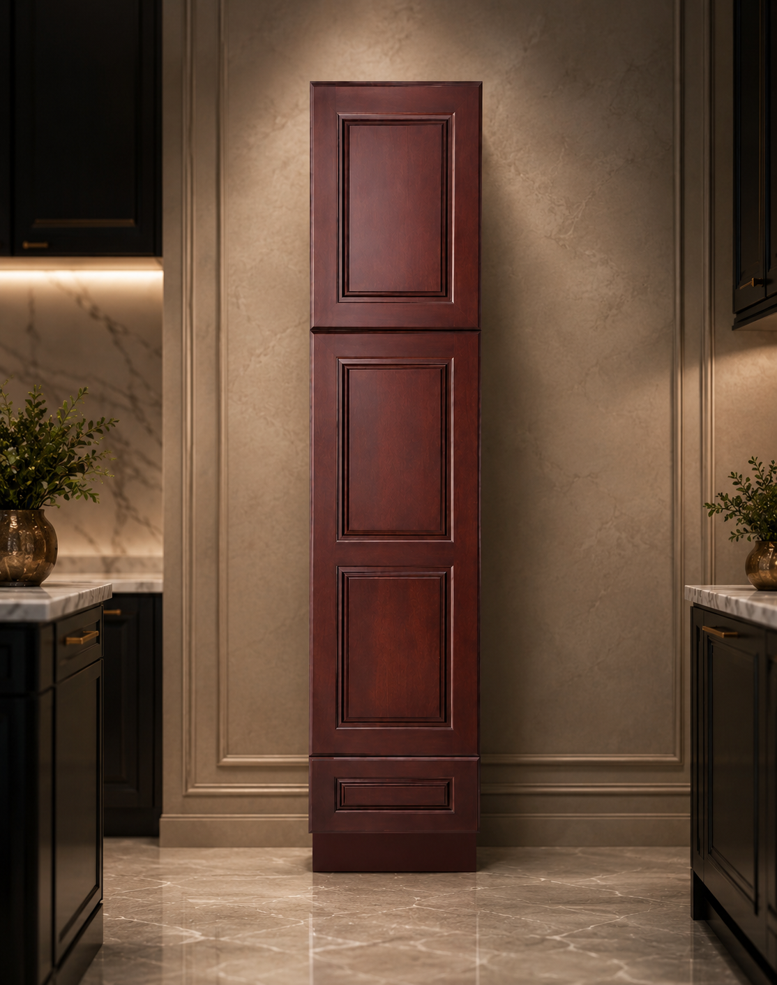 18 by 87 inch Cherry Pantry