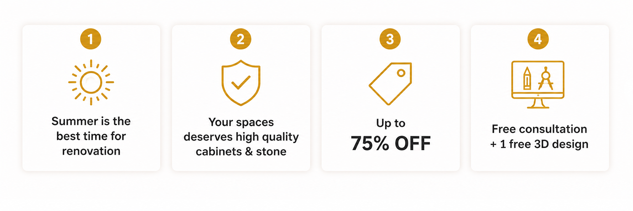 Up to 75 percent off with free consultation and 3D design