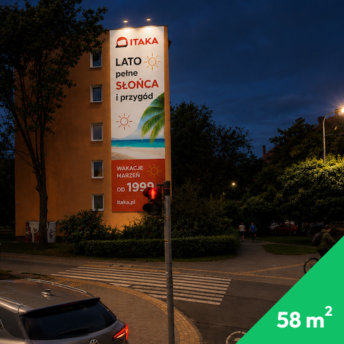 Reklama wielkoformatowa Wrocław Długa Kaufland Nowe Media