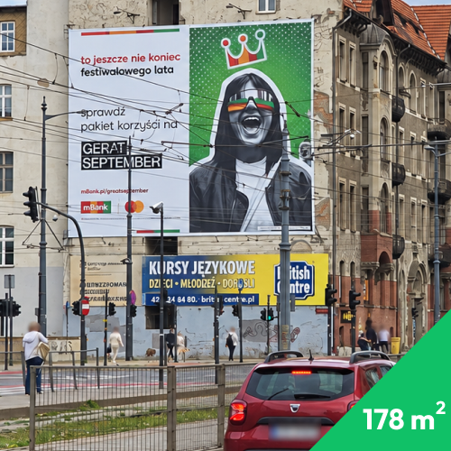 Reklama wielkoformatowa Łódź Mickiewicza Kościuszki  Nowe Media