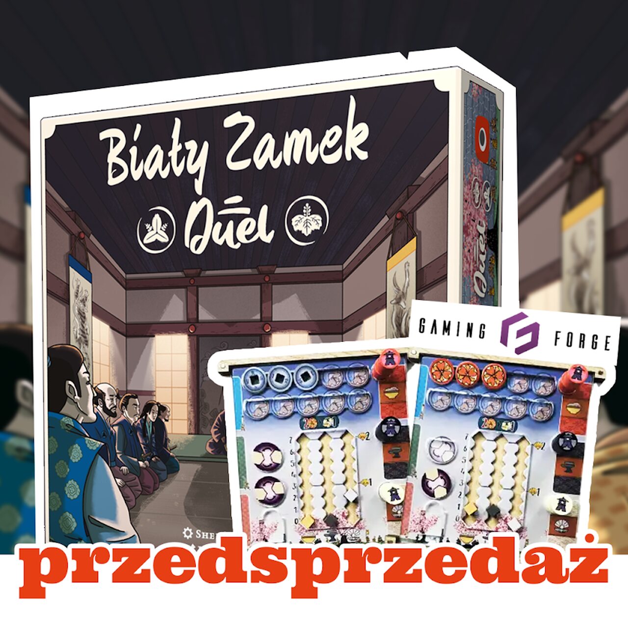 Biały Zamek Duel - gra planszowa z dodatkowymi podstawkami pod planszę