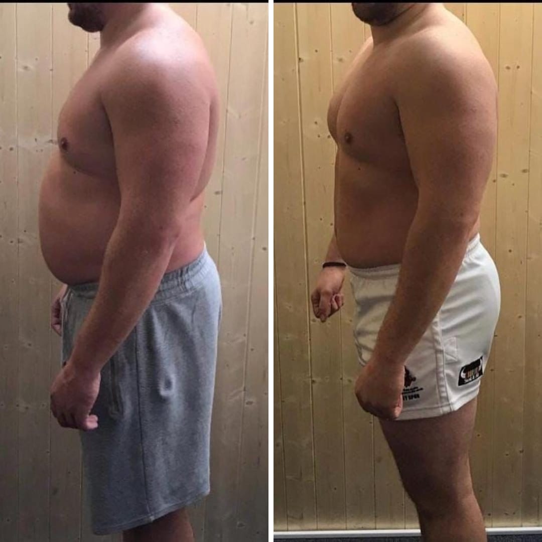Before and After Male Men Green Gut Glow Results Real Client Gut Health Box