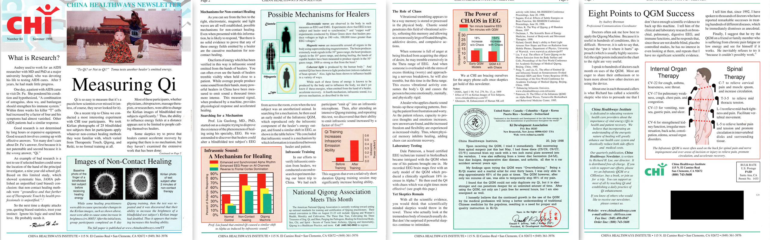 CHI Institute 1998 China Healthways Newsletter