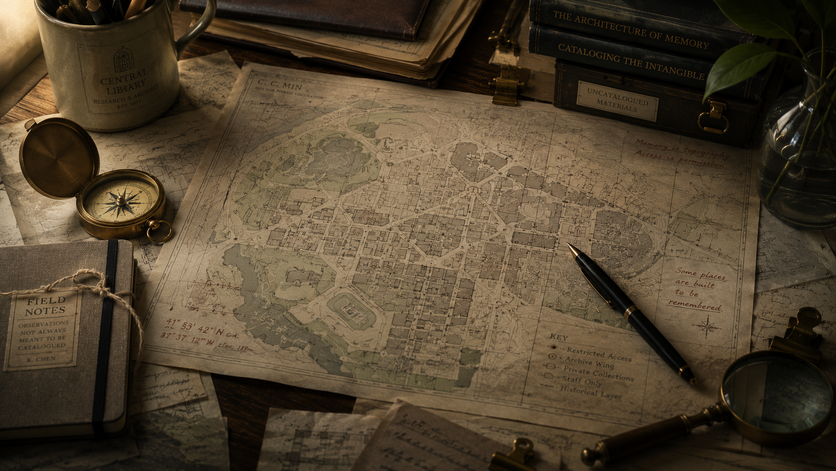 Katherine Chen library and archive map