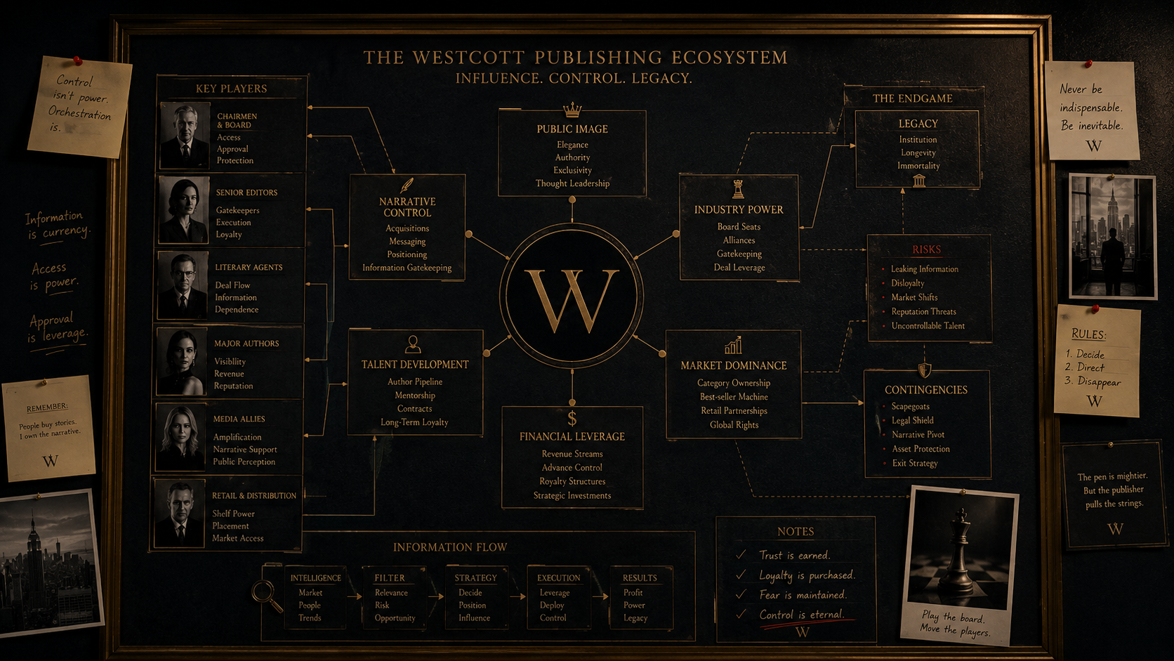 Veronica Westcott influence and perch map