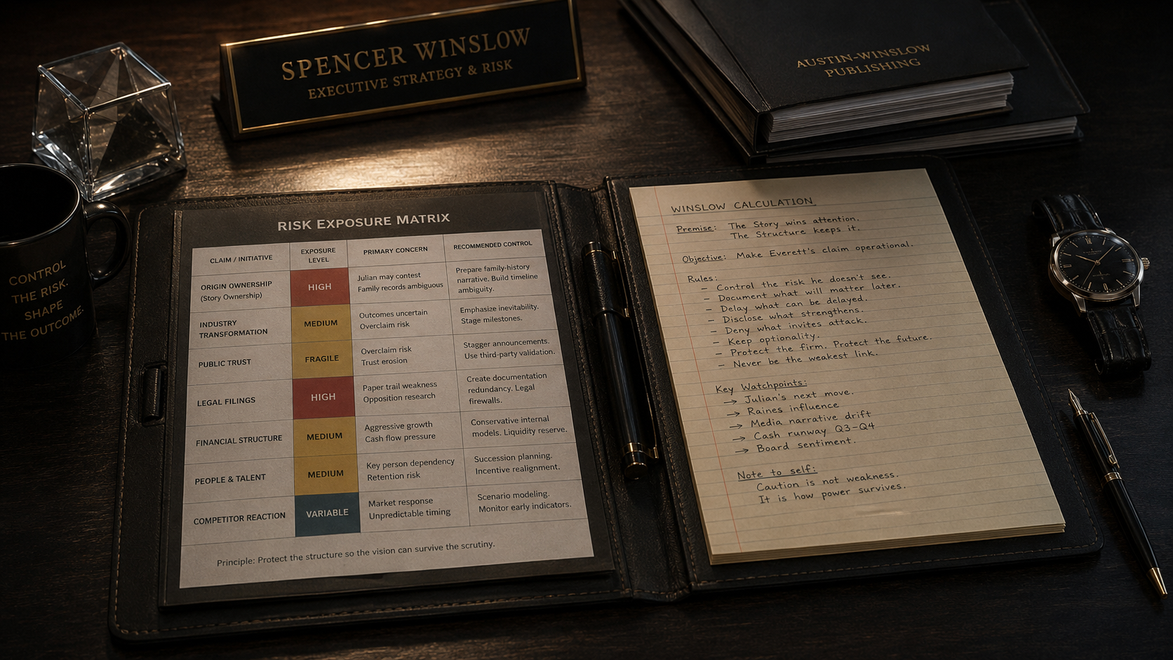 Spencer Winslow risk matrix artifact
