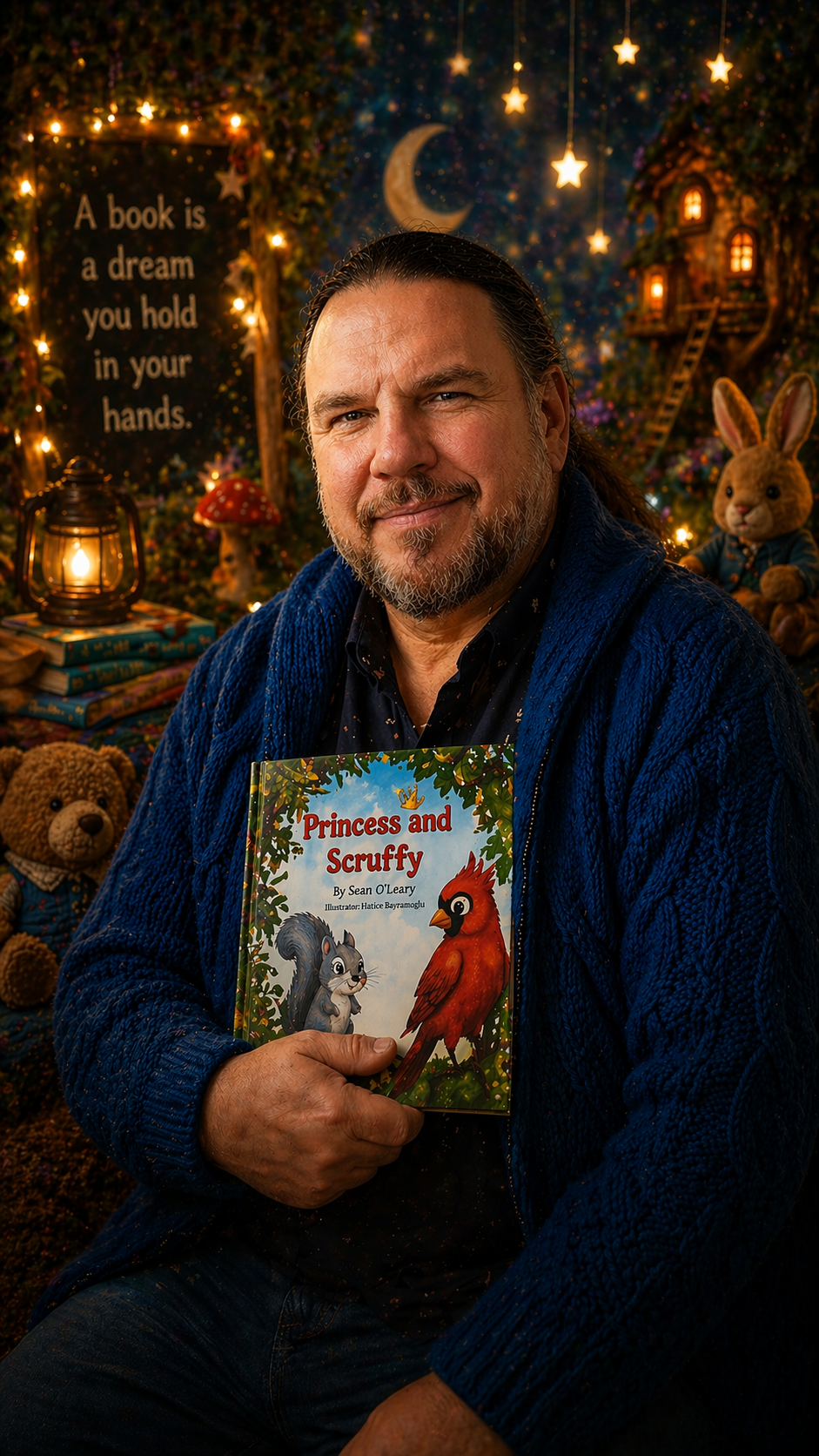 Sean O'Leary during storytime and children's book work