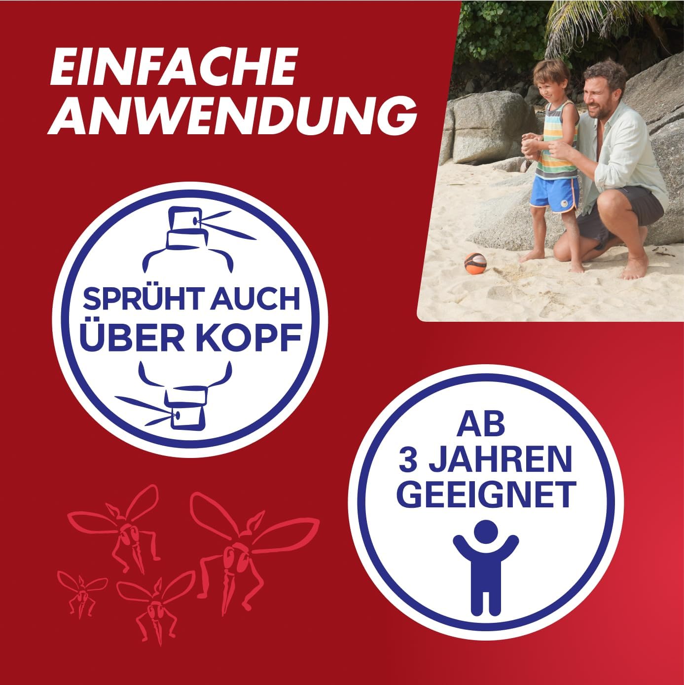 Einfache Anwendung, Ab 3 Jahren geeignet, Sprüht auch über Kopf